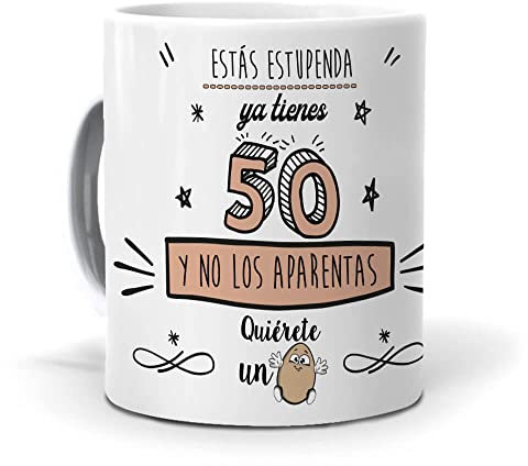 mundohuevo Taza de Cerámica Ya tienes 50 y no los aparentas