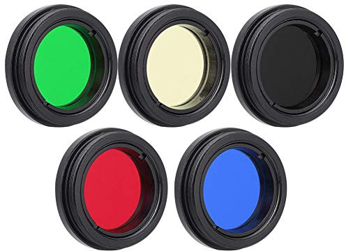 Goshyda Filtre d'objectif de télescope, Filtre de Couleur d'objectif d'oculaire de télescope astronomique de 1,25 /31,7 mm pour Lune/nébuleuse/étoile du/Cluster/Ciel Profond