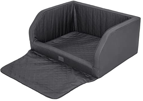 Hundeautositz, Hundebox, Hundebett, Transportboxen, Rückbank, Hundedecke, Kofferraum, für große und mittelgroße Hunde, Schwarz, (100x80x39 cm)