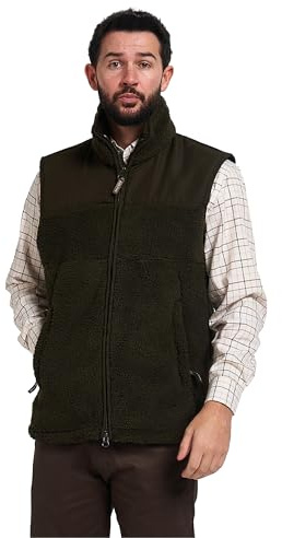 JACK PYKE Sherpa fleece väst mörk oliv