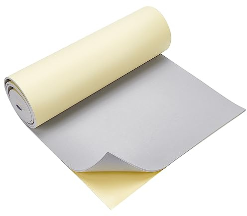 BENECREAT 3mm D'Épaisseur Gris Clair Auto-Adhésif Mousse Eva Rouleau 2x0.3m Collant Artisanat Mousse, Rouleau de Mousse à Dos Adhésif pour la Protection des Meubles, Combleur D'Espace