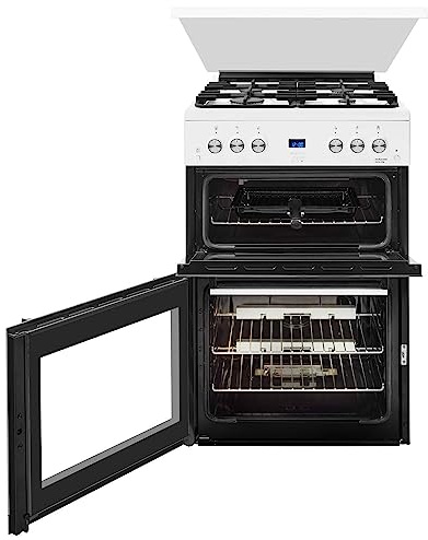Beko EDG507W 50cm Double Oven Gas Cooker with Gas Hob, White (Pack Of 1)