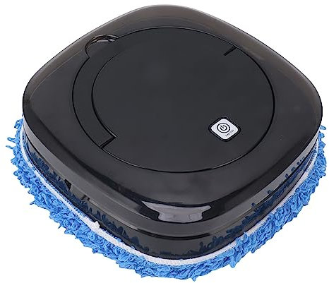 Wifehelper Mopping Robot Vacuum e Mop Combo, Robot Mopping Robot con Serbatoio dell'Acqua Vacuum e Mop Cleaning Robot Mop Automatico per Pavimenti (Nero)