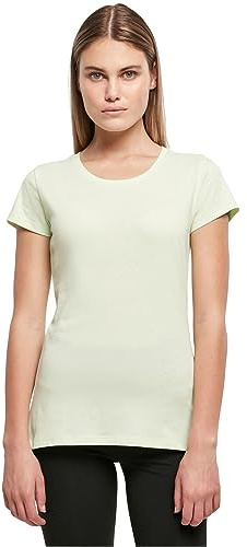 Build Your Brand Damen Basic Tee – Figurbetontes Baumwoll T-Shirt mit Rundhalsausschnitt & kurzen Ärmeln, ideal für Alltag, Freizeit & Veredelung,Lightmint,3XL