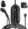 SYNCWIRE EV Charger Type 2 to UK 3 Pin 5.5m [6/8/10/13A] Portable Electric Car Type 2 EV Charging Cable with Adjustable Current, Timing Delay, LED Screen, IP66 Waterproof, with Storage Bag & Bracket