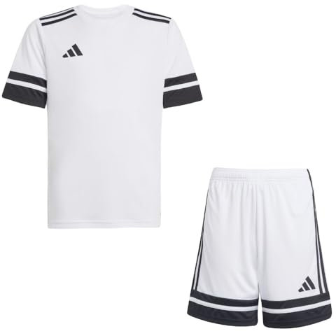 Addias Trikotsatz Kinder weiß schwarz Squadra 25 Gr/140 - Sportbekleidung Set