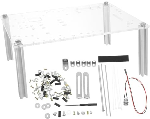 LAPYAPPE Cadre Nu Soi-même PC Case Compatible Châssis de PC Ouvert Uatx, Alliage D'aluminium Robuste, pour Testing Components et Dépannage Rapide