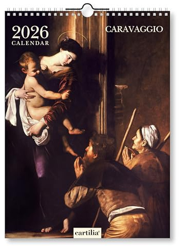 Calendario da Parete 2026 24x33 cm Caravaggio (26701) FINE PAPER IN ITALY Cartilia