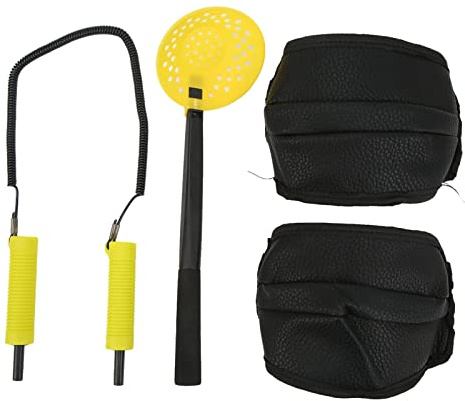 ANKROYU Cuillère de pêche sur Glace, Ensemble de Pics à Glace, équipement de pêche en Plein air d'hiver, Outils de Sauvetage avec poignée Ergonomique, Pointes Pointues en Acier ino