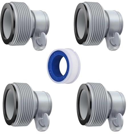 GUIZIYAO Adaptador Manguera Piscina 4 Tipo B, Adaptador Tubo 32 A 38, Accesorios Piscina con Abrazadera Plástico, para Filtros De Arena Y Sistemas Salinos
