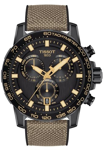 Tissot Supersport Chrono, Swiss Quartz Chronograph, 45.5mm, Black Dial, Men's Watch
