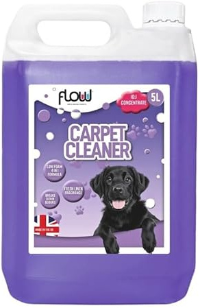 Dunnet Tools Pet Carpet Cleaner Solution 5L – Powerful Deep Cleaning Carpet Shampoo, Eliminates Odours, Urine & Tough on Dog Stains, Suitable for Carpet Cleaner Machines, Fresh Linen Scent