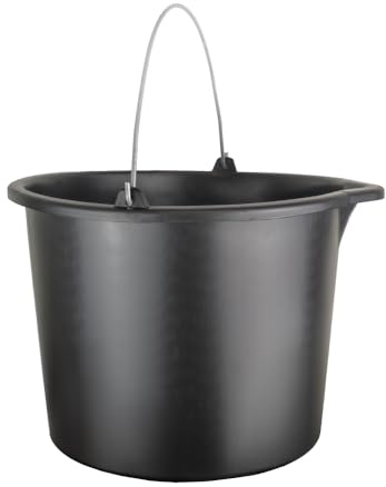 Baueimer 12L Skala Wassereimer mit Ausguss Mörteleimer Putzeimer Garteneimer PVC 12/16 / 20L (12 Liter (5 Stück))