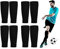 4 Paare Fußball Stutzen, Schwarz Atmungsaktiv Schienbeinschoner Socken, Unisex Stutzen Ohne Socken, Fußball Sleeves für Anfänger, Tubes Sportsocken für Fussball Basketball Laufen Radfahren