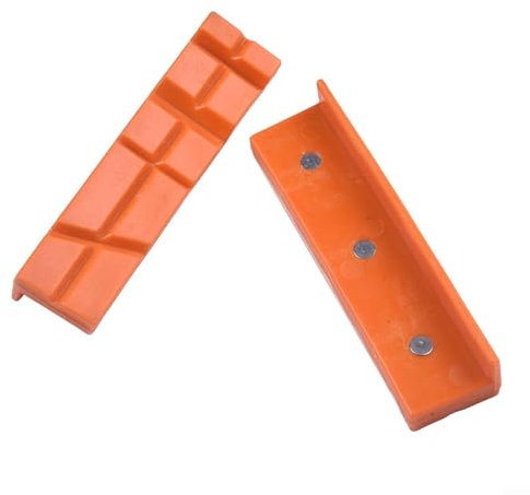 Besttoolifes Tiras de protección de tornillo de banco, tiras de protección magnéticas, máquina de banco de tornillo de banco de metal para carpintería, fabricación de joyas, tuberías, verde (4