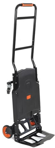 Truck a Mano Pieghevole Pieghevole Pieghevole per Carrello da 330 Libbre Trasformata Portatile 2 in 1 per Spostamento, Bagagli/tubo di Ferro per la Spesa Alimentare/PP Plastica/Guppia