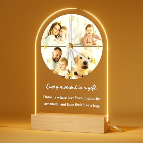 Bemaystar Regalos San Valentin Hombre Mujer Fotos Personalizadas Regalo con Luz, San Valentin Regalos Mujer Hombre, Lampara Personalizada con Foto Regalo para Madre Padre Amiga