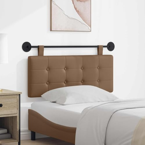 YunCangg Hängande huvudgavel av konstläder, 110 x 55 x 5 cm, vadderad väggkudde med avtagbara remmar, mångsidigt ryggstöd för sovrum, gästrum, dubbelsäng och enkelsäng