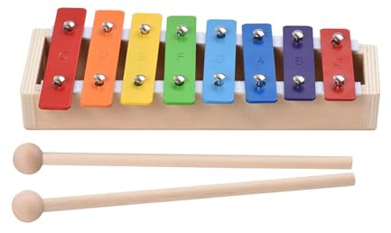 Kompakt Xylofon med 8 tangenter | Glockenspiel med trä