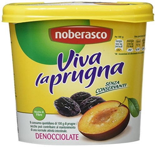 Viva la Prugna Noberasco 400g- Senza Conservanti- pacco da 8 confezioni di prugne secche denocciolate da 400g