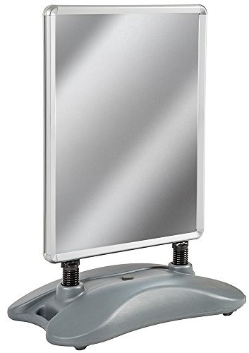 tectake® A1 Kundenstopper, DIN A1 Plakatständer, wetterfester Aufsteller Ständer, Werbeaufsteller rollbar, Wegweiser, Werbetafel für aussen und innen, beidseitige Tafel für Plakate, inkl. 2 Folien