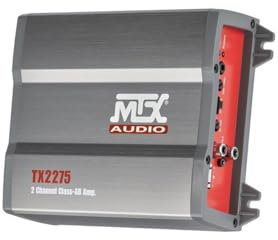 MTX Amplificateur TX2275 2 x 110 W Rms @2O ou 1 x 220 W Rms @4O Classe-AB Filtre Actif Variable Entrées Haut Niveau