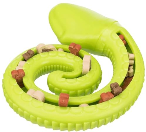 TRIXIE Snack Snake for Dogs – interactive dog toy that can be filled with snacks and pastes for playful snacking fun – 27 cm – 34931