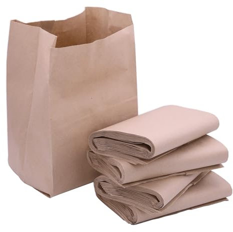 Sacchetti per compost biologici in carta kraft, 10 litri, 20 x 27 cm, 40 pezzi, marrone, compostabili