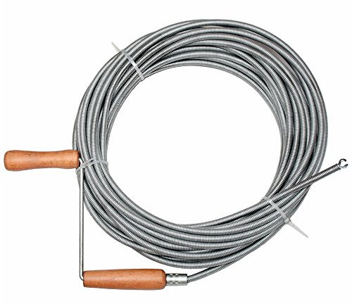 Espiral para limpieza de tuberías (2 m, diámetro de 9 mm)