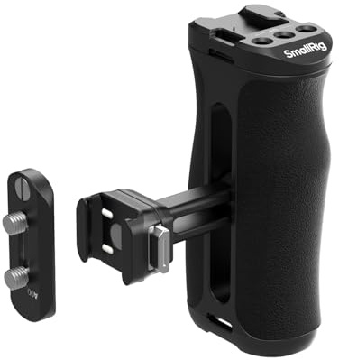 SMALLRIG HawkLock H21 Poignée Latérale à Dégagement Rapide, Poignée pour Cage de Caméra avec Rail NATO, Réglable en Hauteur (43 mm), Charge Max 10 kg, Fixations pour Griffe Flash Intégrées - 5951