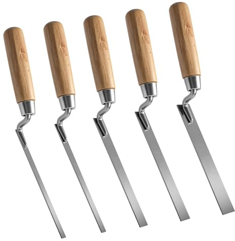 5 Piezas Paletas para Juntas, Anchura 6 8 10 12 15 mm, Llana para Juntas de Acero Inoxidable, para Trabajos Precisos de Albañilería, Construcción, Alicatado