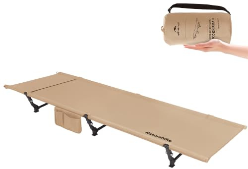 Naturehike Fältsäng, hopfällbar, Bärbar hopfällbar säng Ultralätt campingsäng Vikbar campingsäng Belastningskapacitet upp till 150 kg för tält, vandring, hemma, ryggsäcksresor, kontor