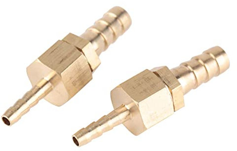 2 Stücke Messing Schlauchanschluss, Barb Splicer Mender Reduzieren Fitting Air Boat Kraftstoffschlauch Joiner Reducer(4-8mm)