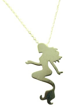 Kette Meerjungfrau Wasser Meer Strand Frau Flossen Anhänger silbern Juvelato