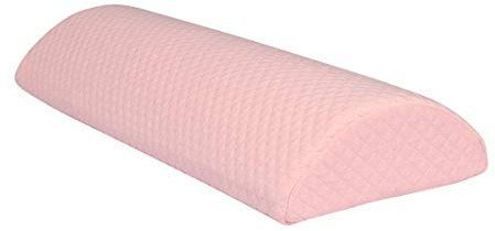 Cuscino a mezzaluna in memory foam, per letto, schiena, collo, gambe e ginocchia, lavabile, rosa