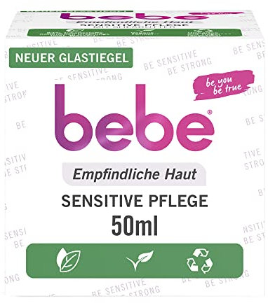 bebe Sensitive Care 50 ml, återfuktar 24 timmar för känslig hud med sheasmör