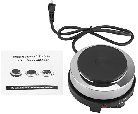 Joyzan Mini Hot Plate, 500W Small Electric Stove Portable Cooktop Heater Moka Pot Single Burner Temperature Control Heat Fast for Home Coffee Tea Water Kitchen Cooking Outdoor Camping Travel 110V