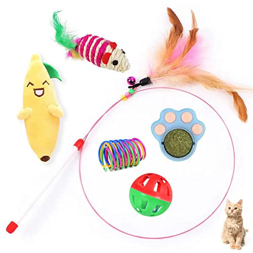 Maddity Jouets pour chats - Jouet chat - Catnip - Herbe à chat - Jouets pour chats - Catnip pour chats - Chat interactif (Set Jouets)