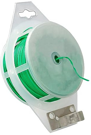 100m Jardín Planta Lazos, Jardín Planta Lazos, Alambre para Jardín Alambre para Jardinería con Cortador, Hogar, Oficina (Verde)