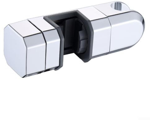 Shower Head Holder, Chrome Shower Rail Head Slider Holder Adjustable Bracket, Shower 360° Swivel Sprayer Holder Replacement