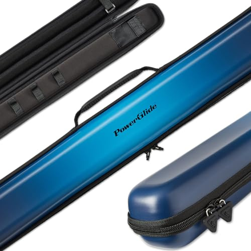 PowerGlide Svartur Étui pour Queue de Billard Unisexe, Bleu, Holds 1 50/50 Jointed Cue