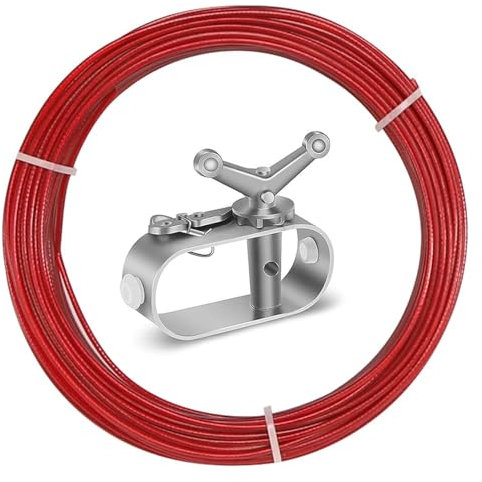 Cuerda tensora de alambre, cuerda tensora de alambre para lonas de piscina, con 2 unidades de tensor, 2 mm de longitud, 30 m, para lona de piscina, fijación