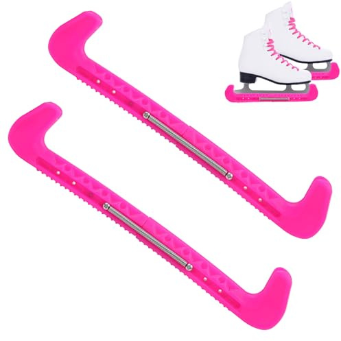 DANREYI Protege Lame Patin a Glace, Protections de Patins à Glace Réglable Protections pour Patins à Glace, Protège-Lames pour Patins à Glace pour le Patinage, le Patinage Srtistique, le Hockey (Rose)
