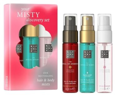 Rituals Hair & Body Mist Discovery Trio, Karma, Ayurveda, Sakura, 3 x 20 ml, alkoholfri, vegansk