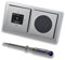 Busch-Jaeger (Original) DAB+ Unterputz Bluetooth in and out Radio 8217U-101 PUR Edelstahl, Komplett-Set 8217 U – 101 + Rahmen + Lautsprecher + Abdeckungen + EBROM Phasenprüfer zur Montage der Geräte