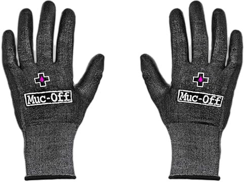 Muc-Off Gants de Travail, Grande Taille - Gants de Mécanicien sans Latex, Anti-Coupure, pour l'Entretien des Vélos et Motos - Gants Mécanicien Lavable en Machine