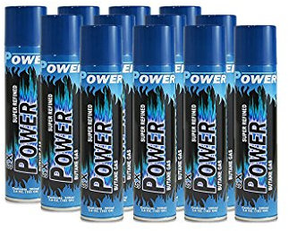 60 x 300ml Universal Feuerzeuggas Nachfüllgas Feuerzeug Butan Gas Butangas inkl. 5 Adapter pro Dose (60)