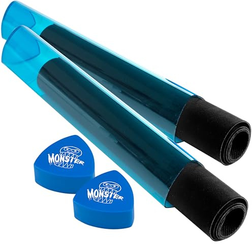 The Original Monster Prism Playmat Tube (Blue 2pk) -Easy In and Out Case Design, Holder Won't Roll Off Surfaces-TCG Game Mat Storage Compatible with MTG Magic: The Gathering & other Trading Card Games