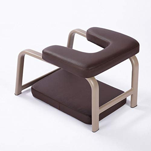 KUANDARYJ Health Bodylift Kopfstandhocker für Yoga Yoga Handstand Bench - Yoga Praxis - Stand Yoga Stuhl für Familie, Gym - Holz und PU-Pads - Entlasten Sie Müdigkeit, Brown