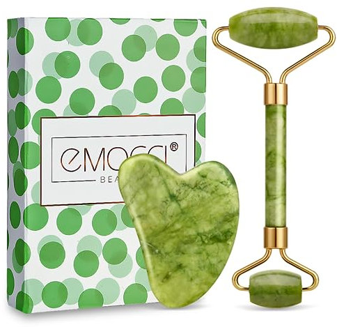 Rullo di Giada Gua Sha Viso Jade Roller Rullo massaggio strumento di nuova versione naturale ringiovanisce pietra per anti-invecchiamento collo Wrinkgless